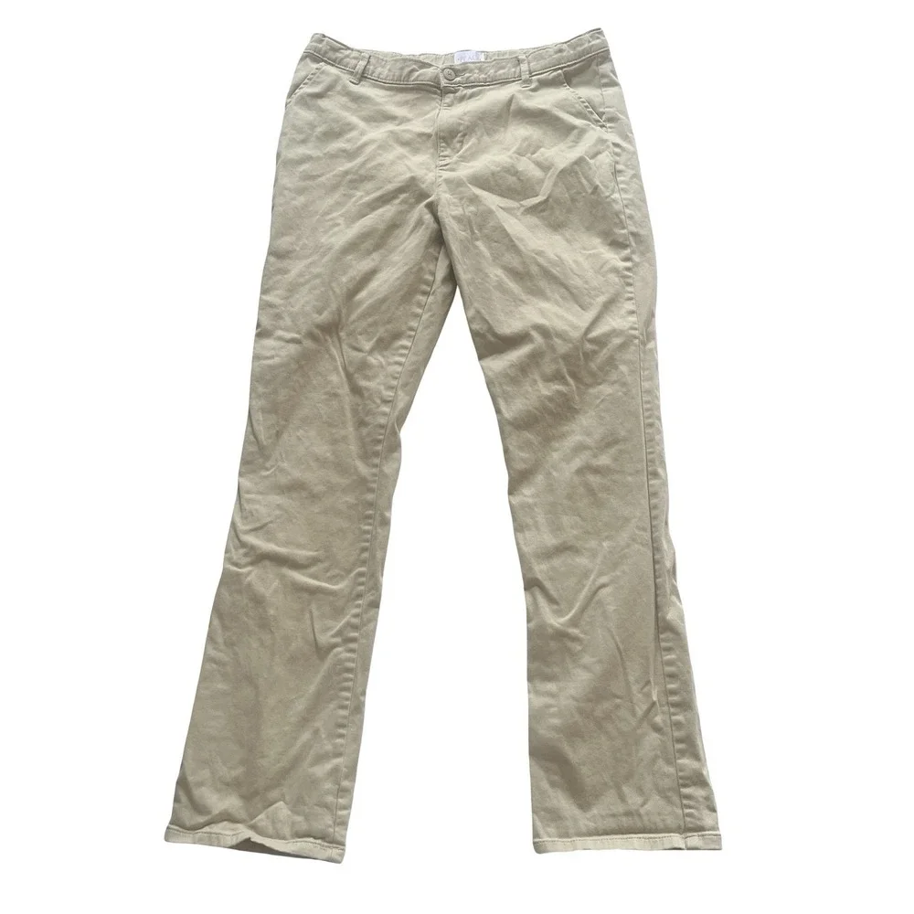 Children's Place Size 18 Plus, Lot‎ of 2, Pants Beige & Navy Blue 97% Cotton